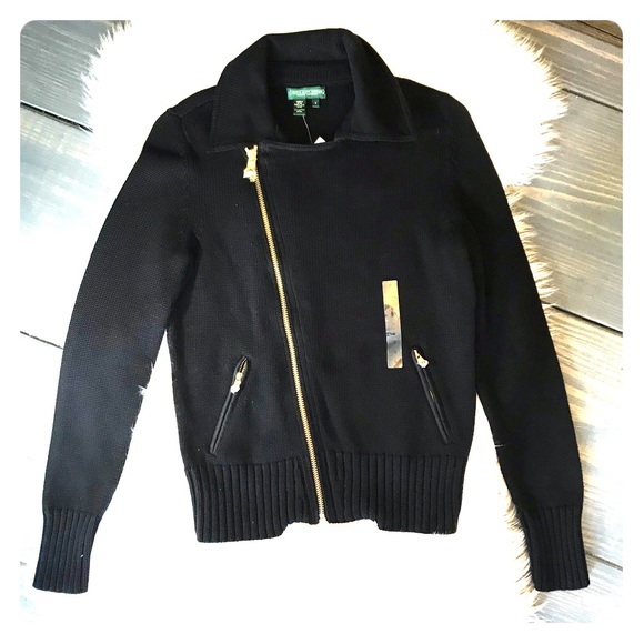 Ralph Lauren Sweaters - Ralph Lauren Moto Jacket Sweater